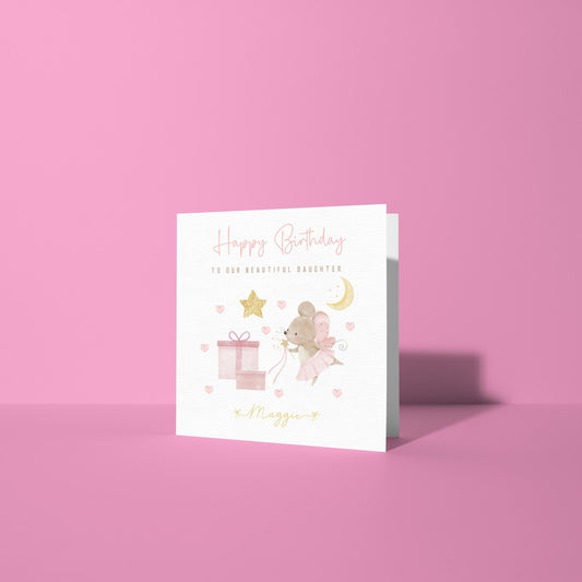 Fairy Mouse Birthday Card