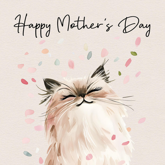 Mothers Day Cat Greeting Card