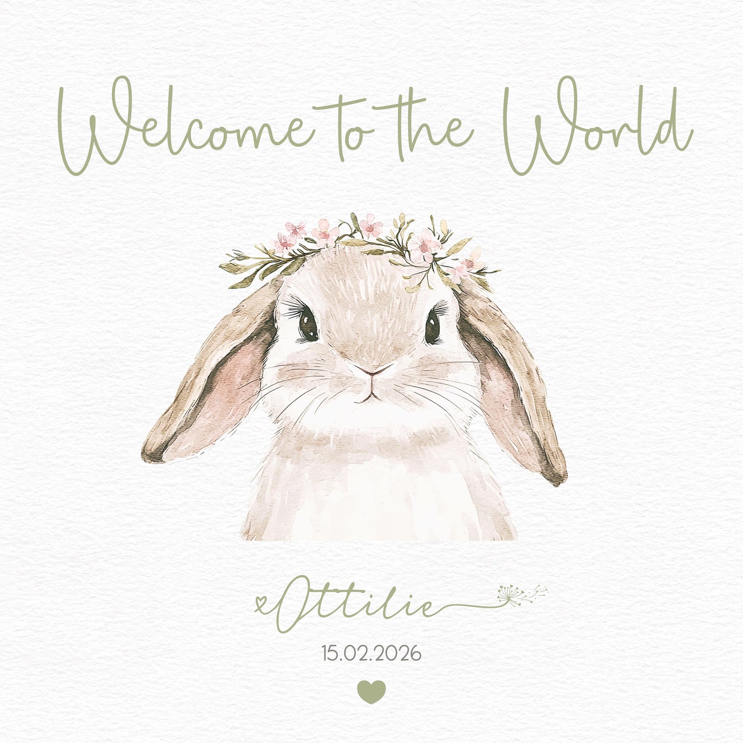 Personalised Newborn Baby Card