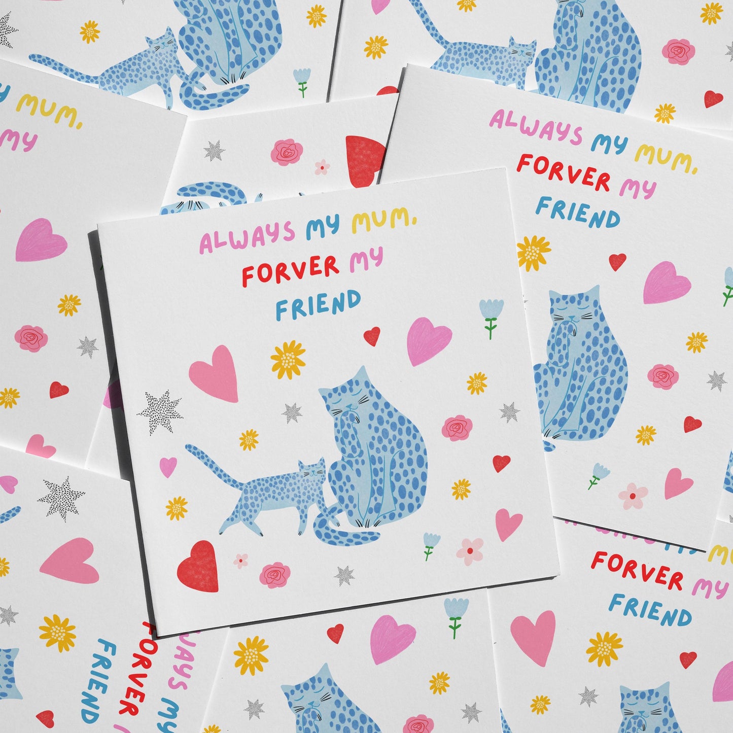 Cat Mum Birthday Card, Mother's Day Greeting Card