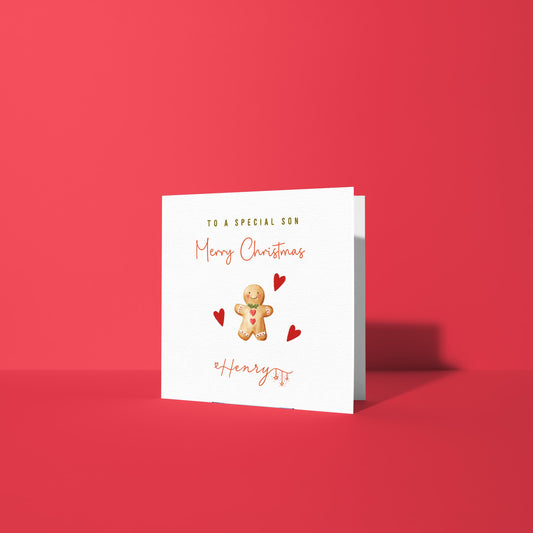 Gingerbread Man Christmas Card