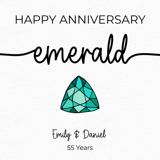 Emerald Wedding Anniversary Card