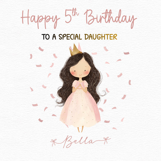 Personalised Princess Birthday Card