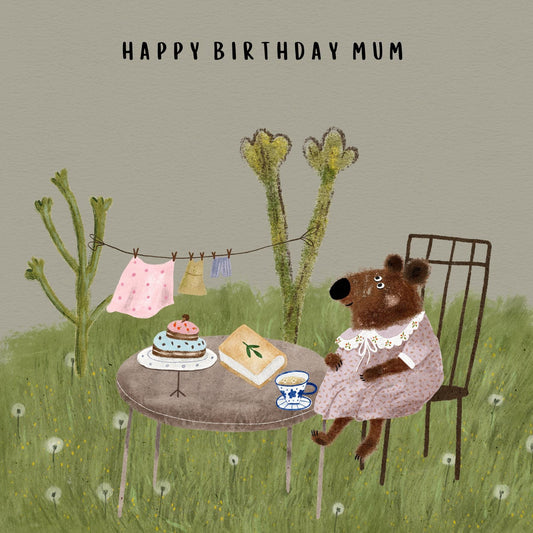 Birthday card Woodland Bear