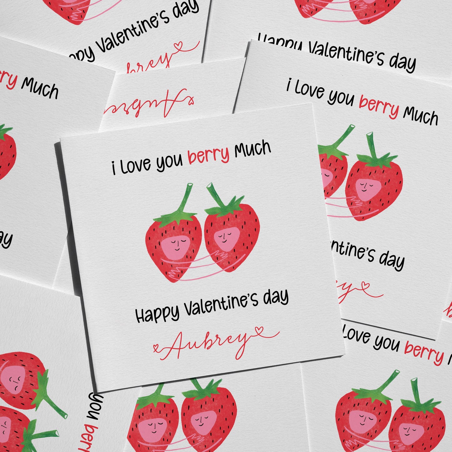 I Love You Berry Much Valentine’s Day Card