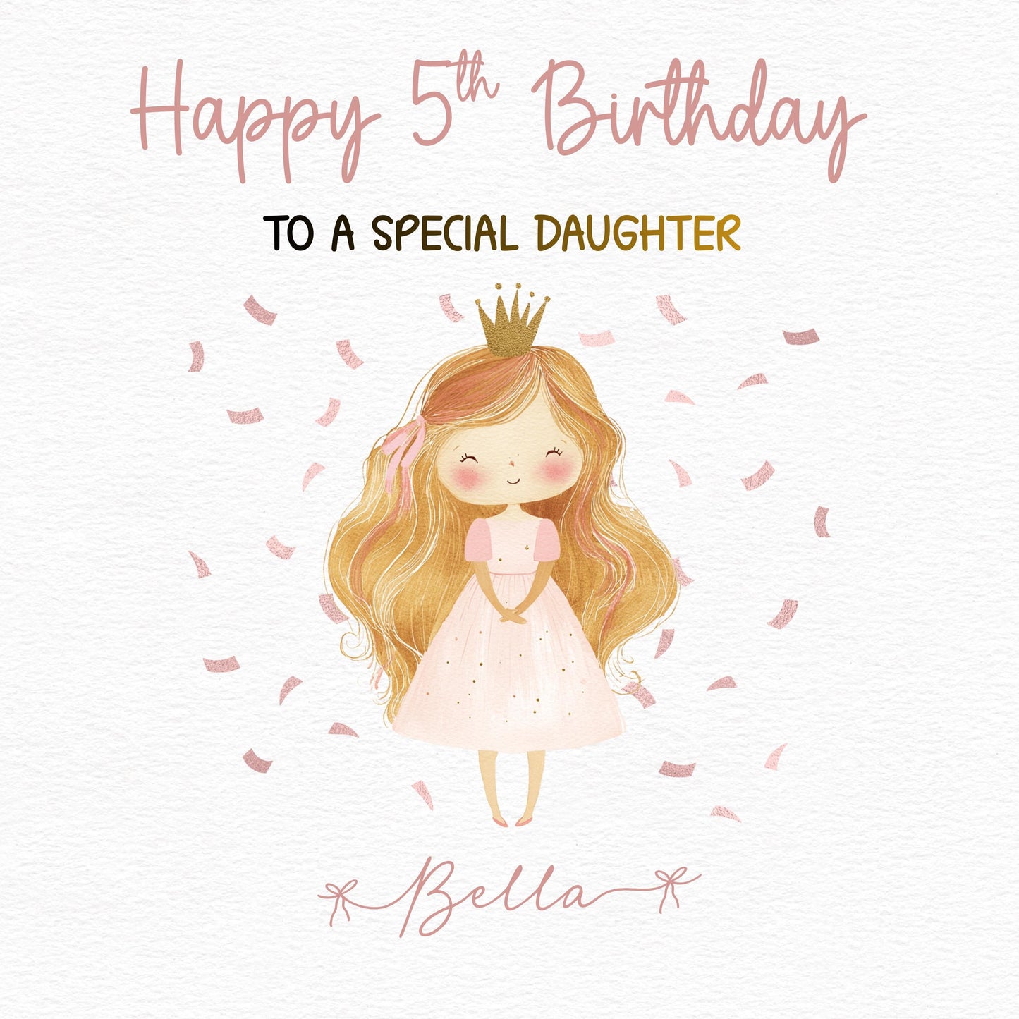 Personalised Princess Birthday Card