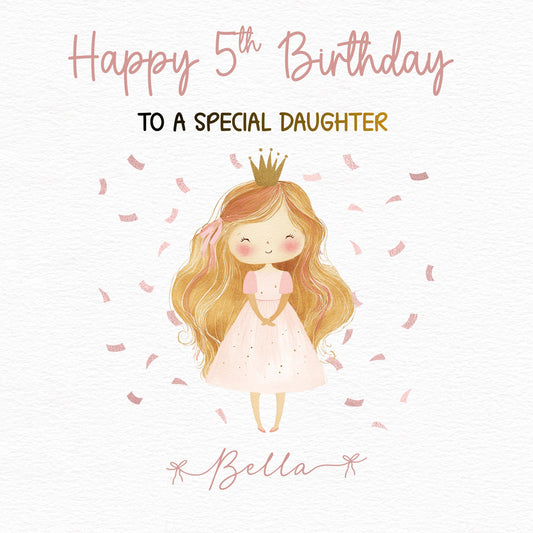 Personalised Princess Birthday Card
