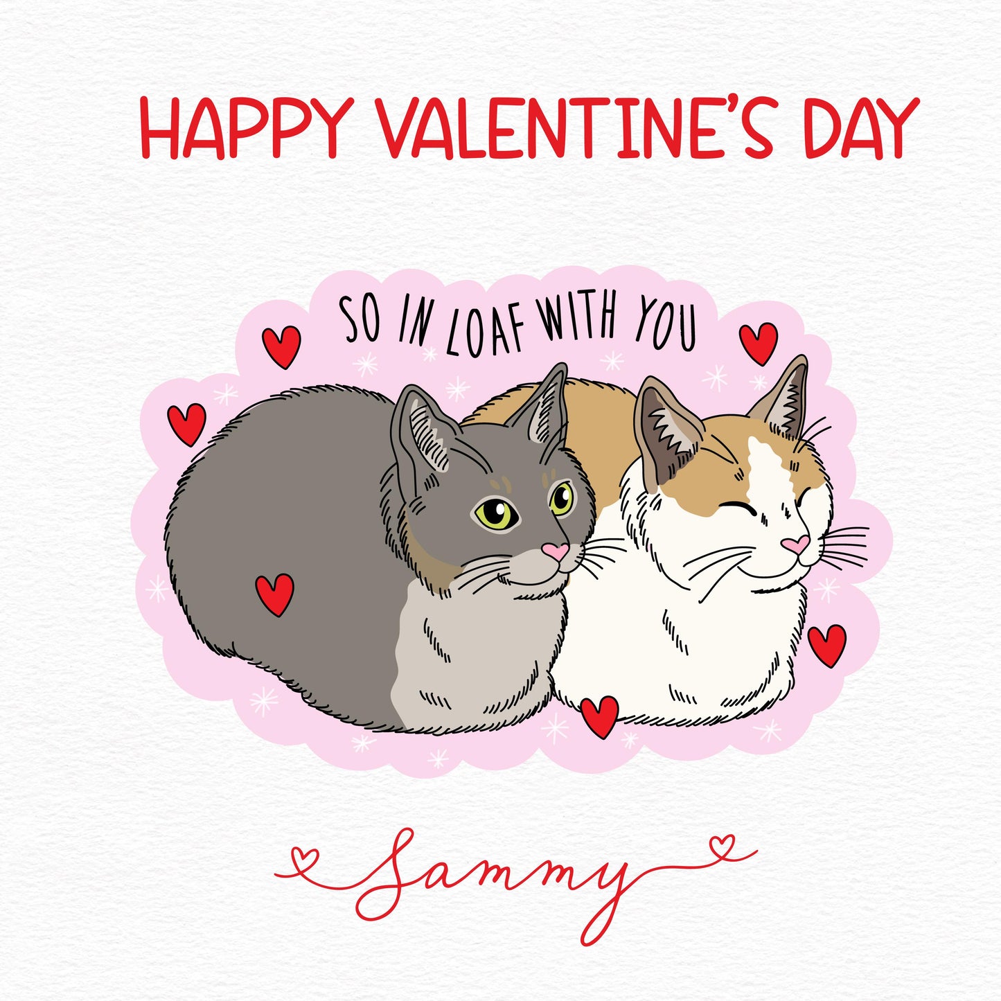 Cat Loaf Valentine’s Day Card