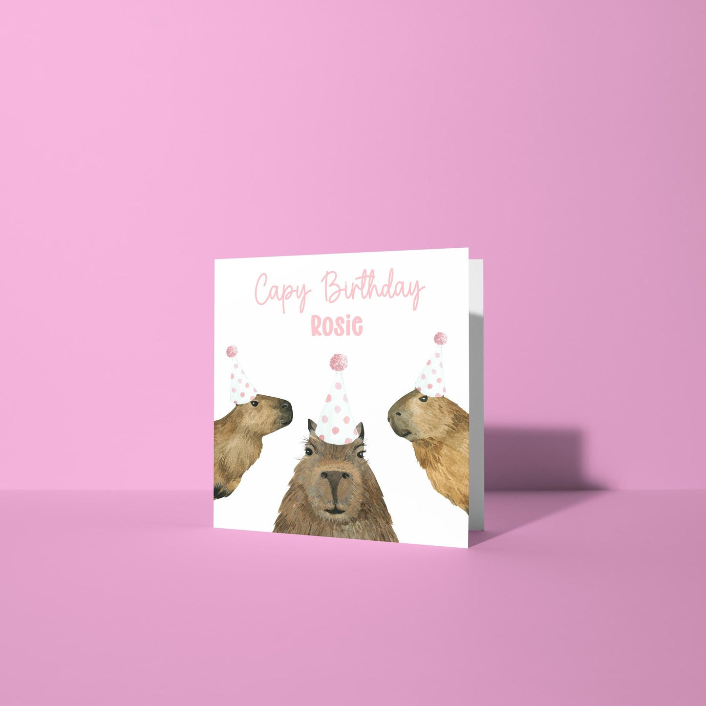 Personalised Capybara Birthday Card