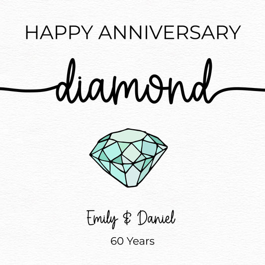 Diamond Wedding Anniversary Card