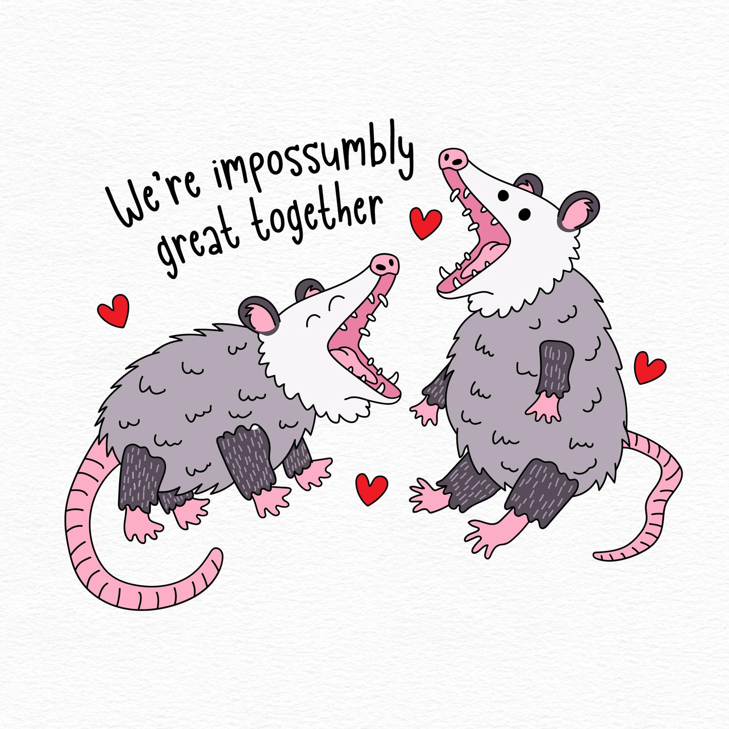 Feral Possum Valentine’s Day Card