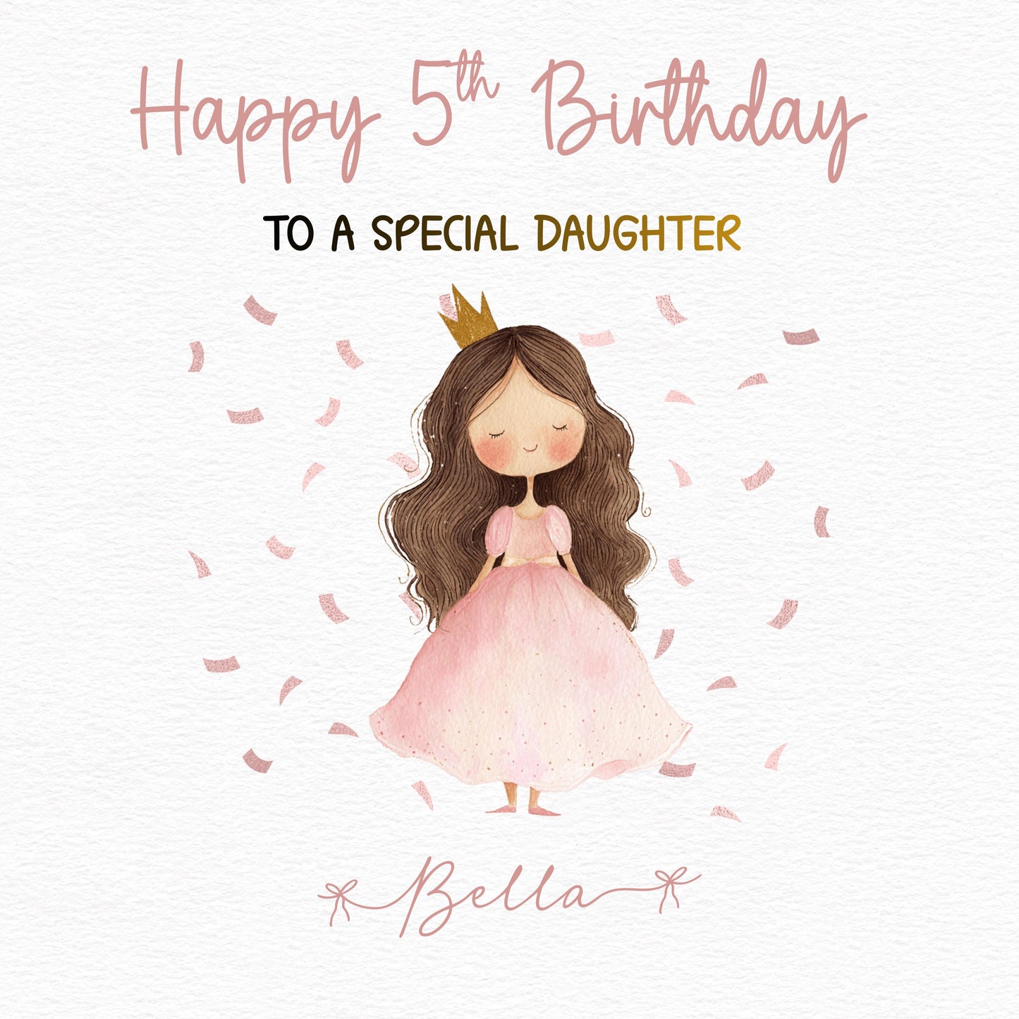 Personalised Princess Birthday Card