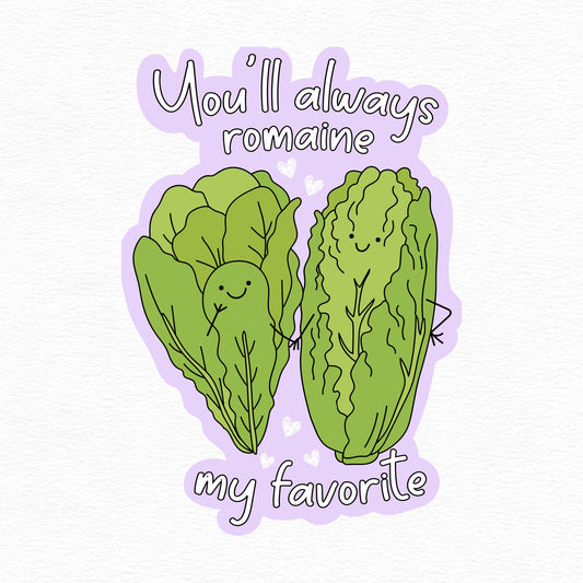 Romaine Lettuce Valentine’s Day Card