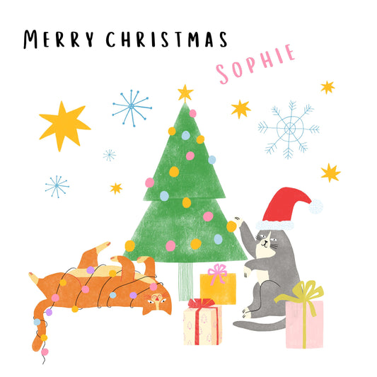 Cat Lovers Christmas Card