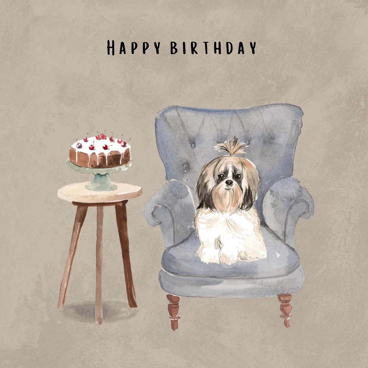 Birthday Card - Shih Tzu
