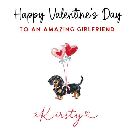 Dachshund Valentine Card