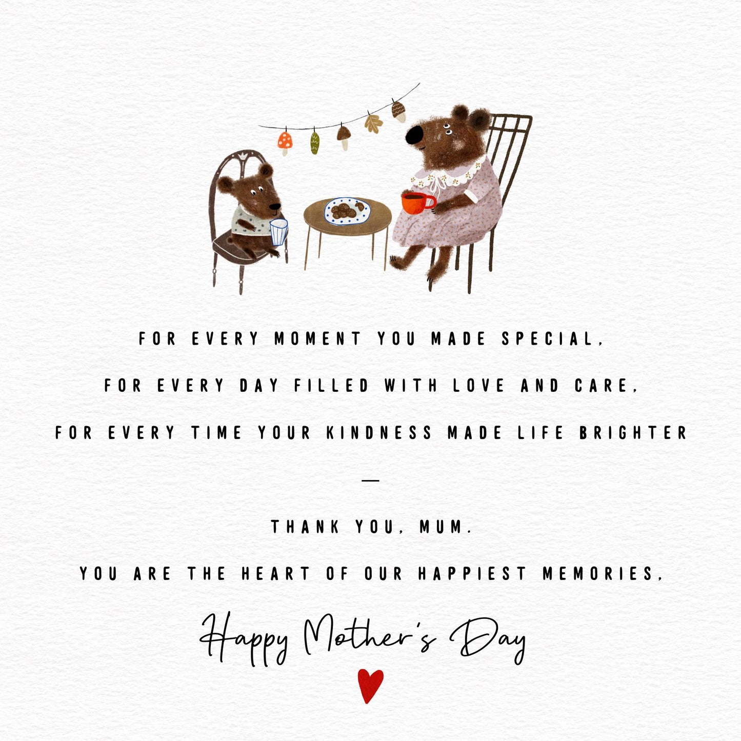 Mother's Day Card For Mum With Thoughtful Verse