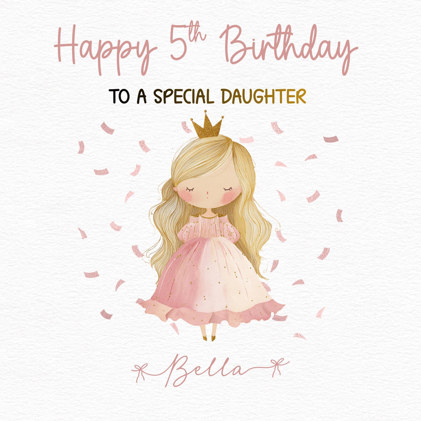 Personalised Princess Birthday Card