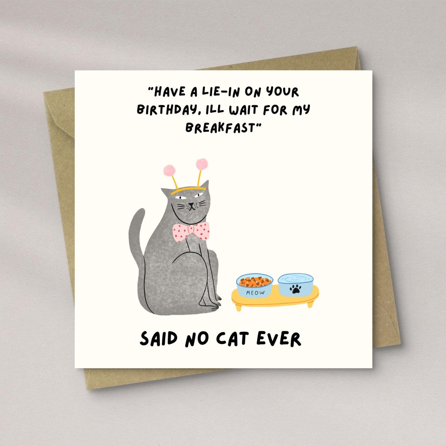 Birthday Cat Greeting Card - Space Boppers