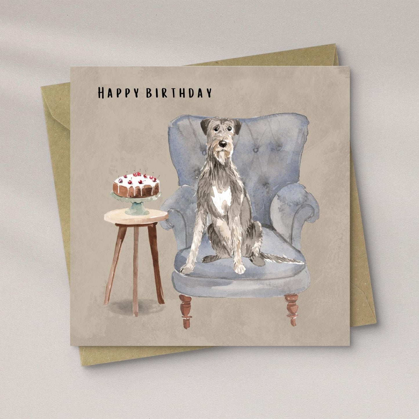 Irish Wolfhound Birthday card