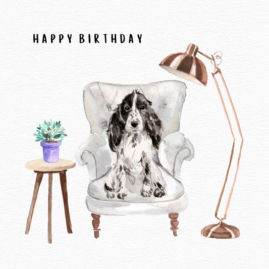 Cocker Spaniel Birthday Card