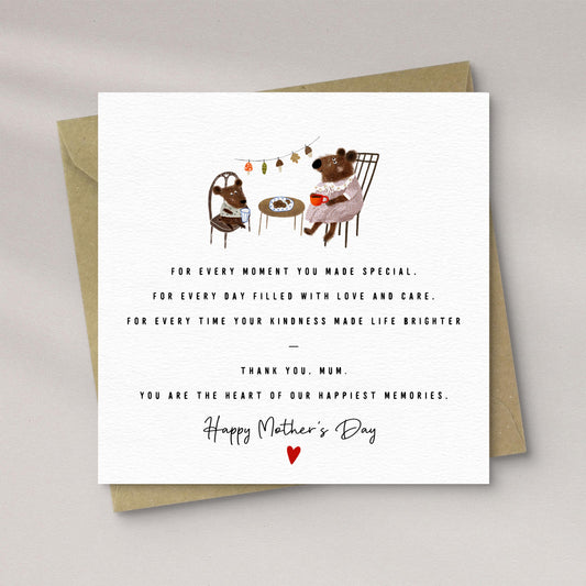 Mother's Day Card For Mum With Thoughtful Verse