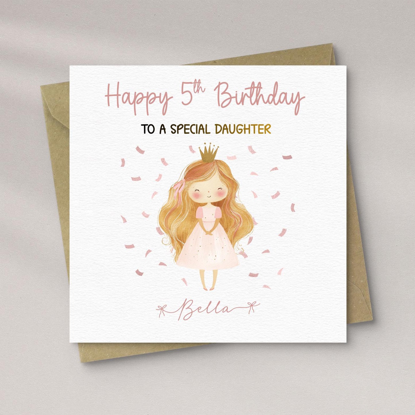 Personalised Princess Birthday Card