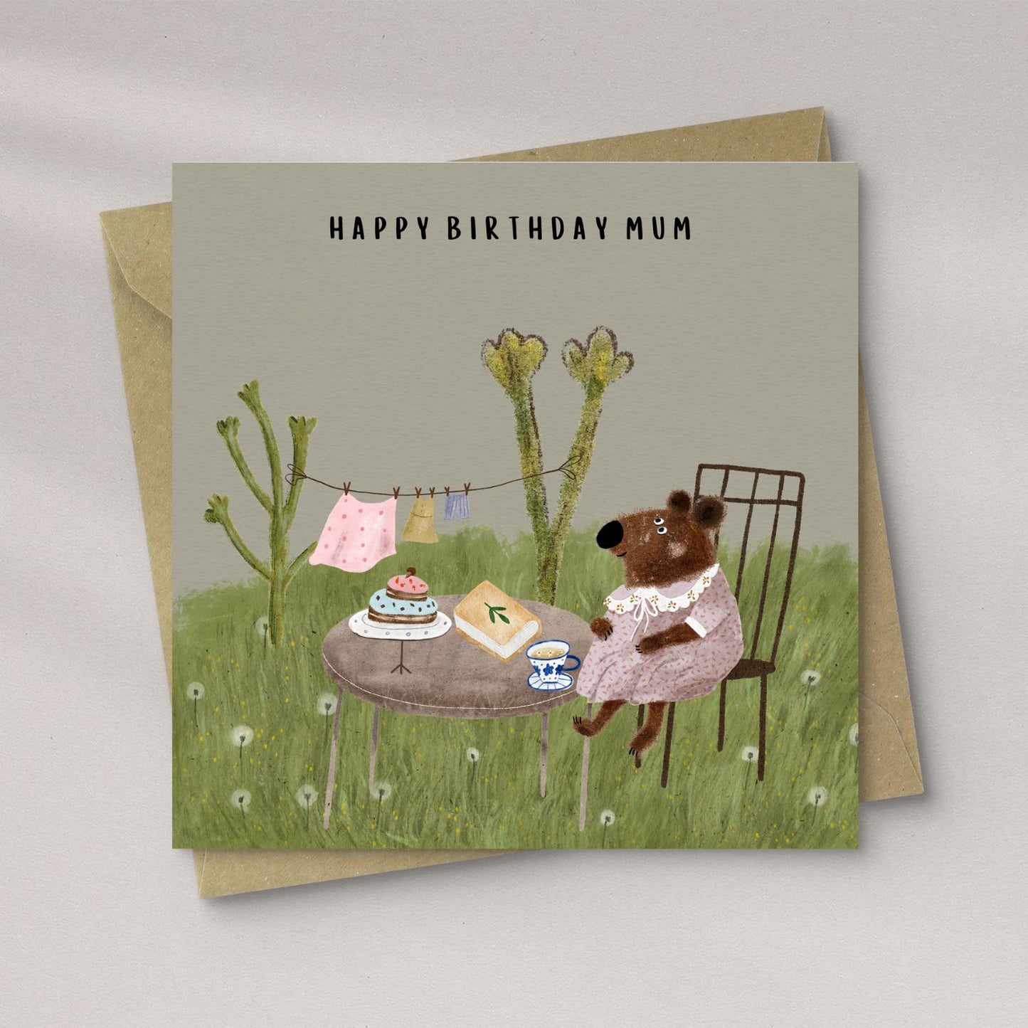 Birthday card Woodland Bear