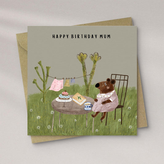 Birthday card Woodland Bear