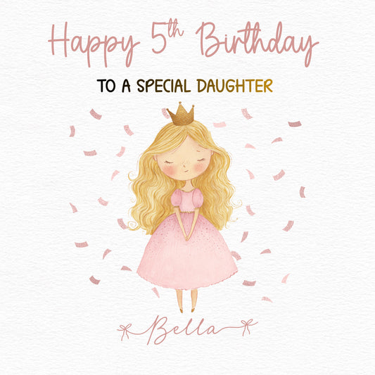Personalised Princess Birthday Card
