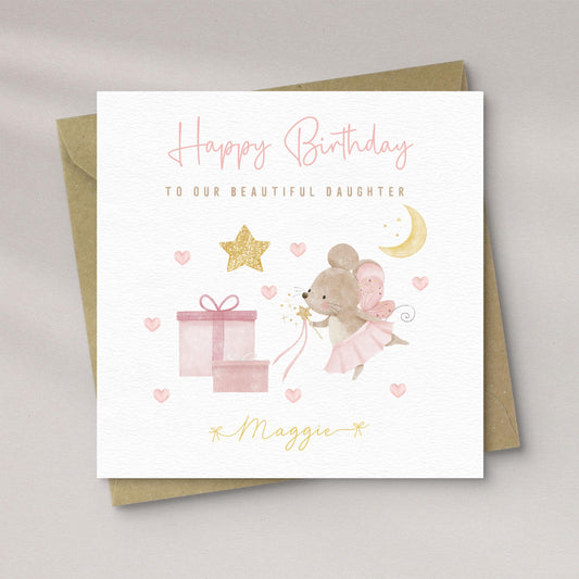 Fairy Mouse Birthday Card