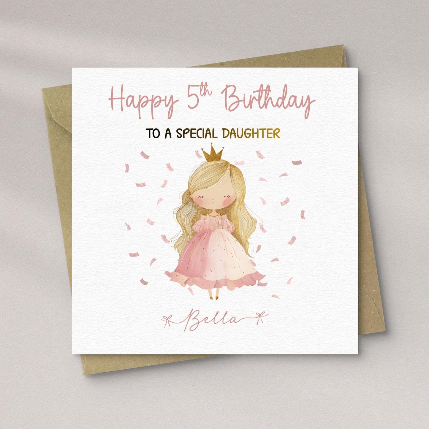 Personalised Princess Birthday Card