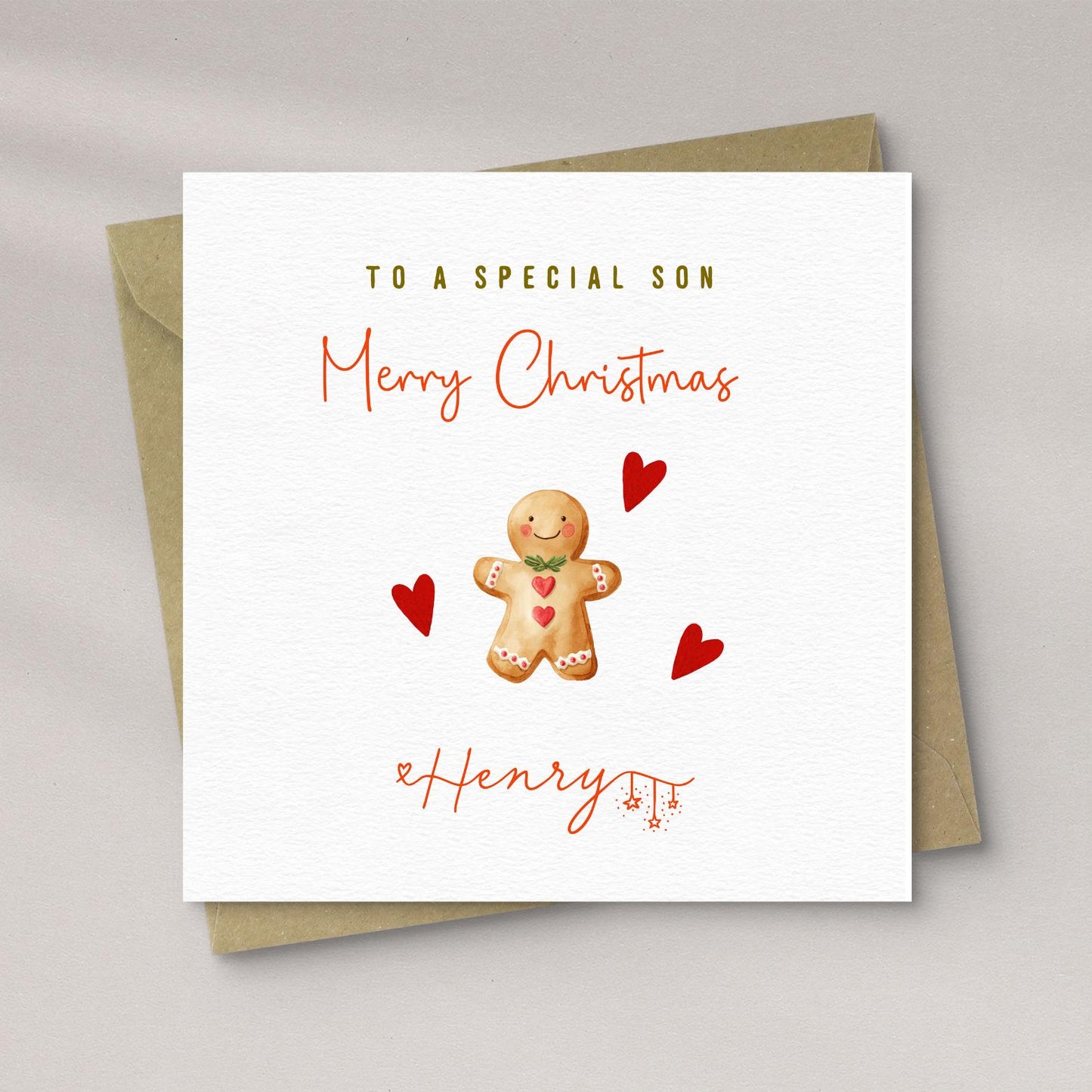 Gingerbread Man Christmas Card