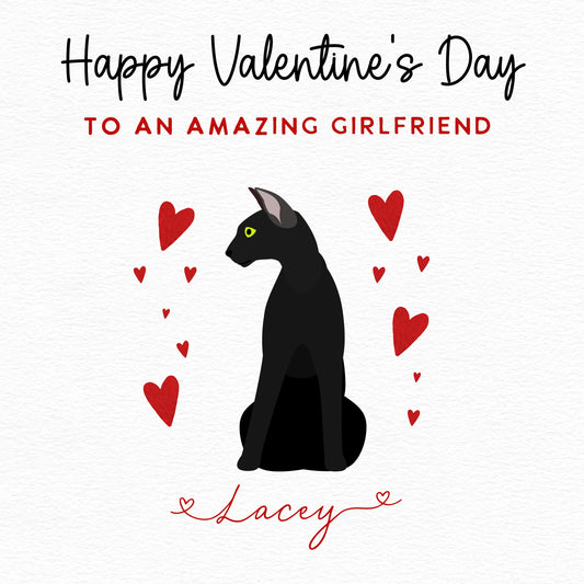 Personalised Oriental Shorthair Valentine’s Day Card