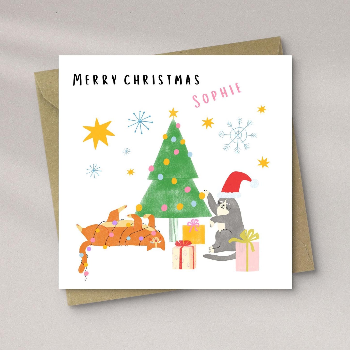 Cat Lovers Christmas Card