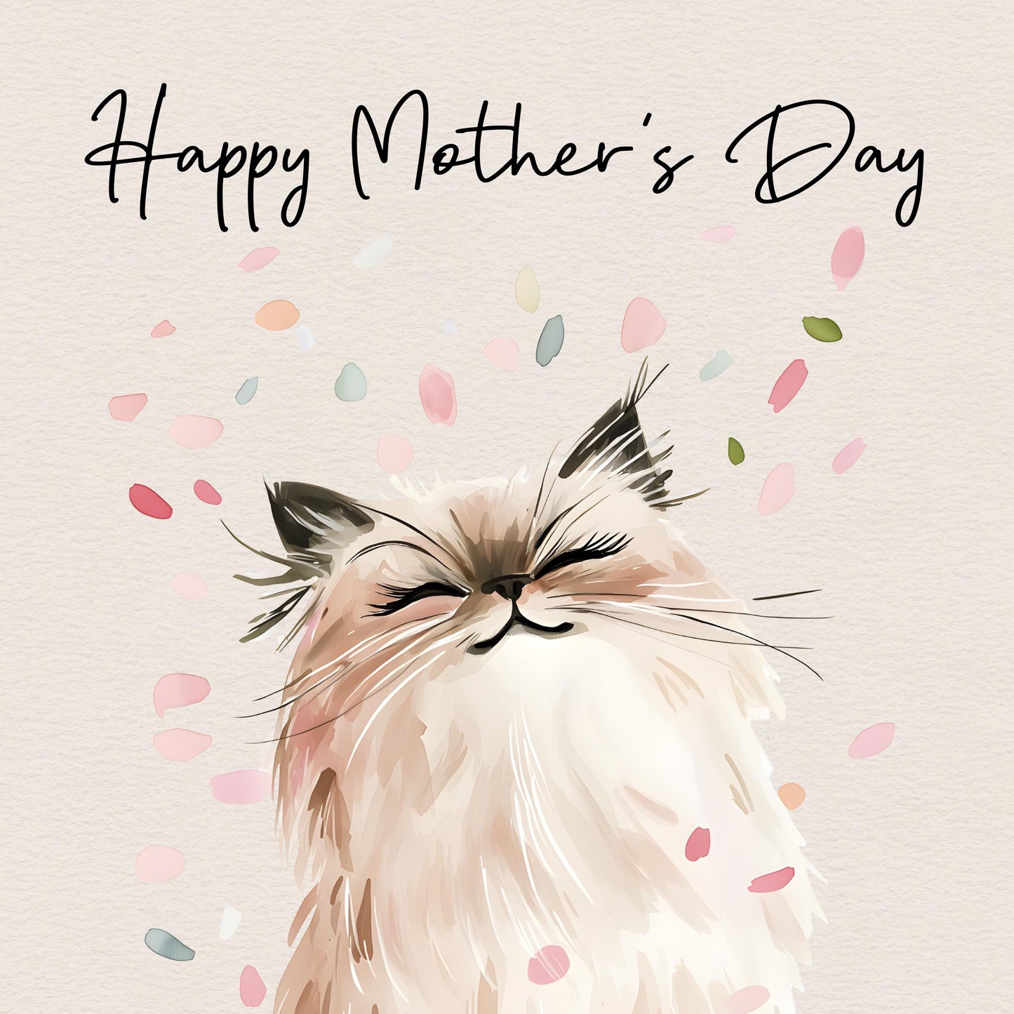 Mothers Day Cat Greeting Card