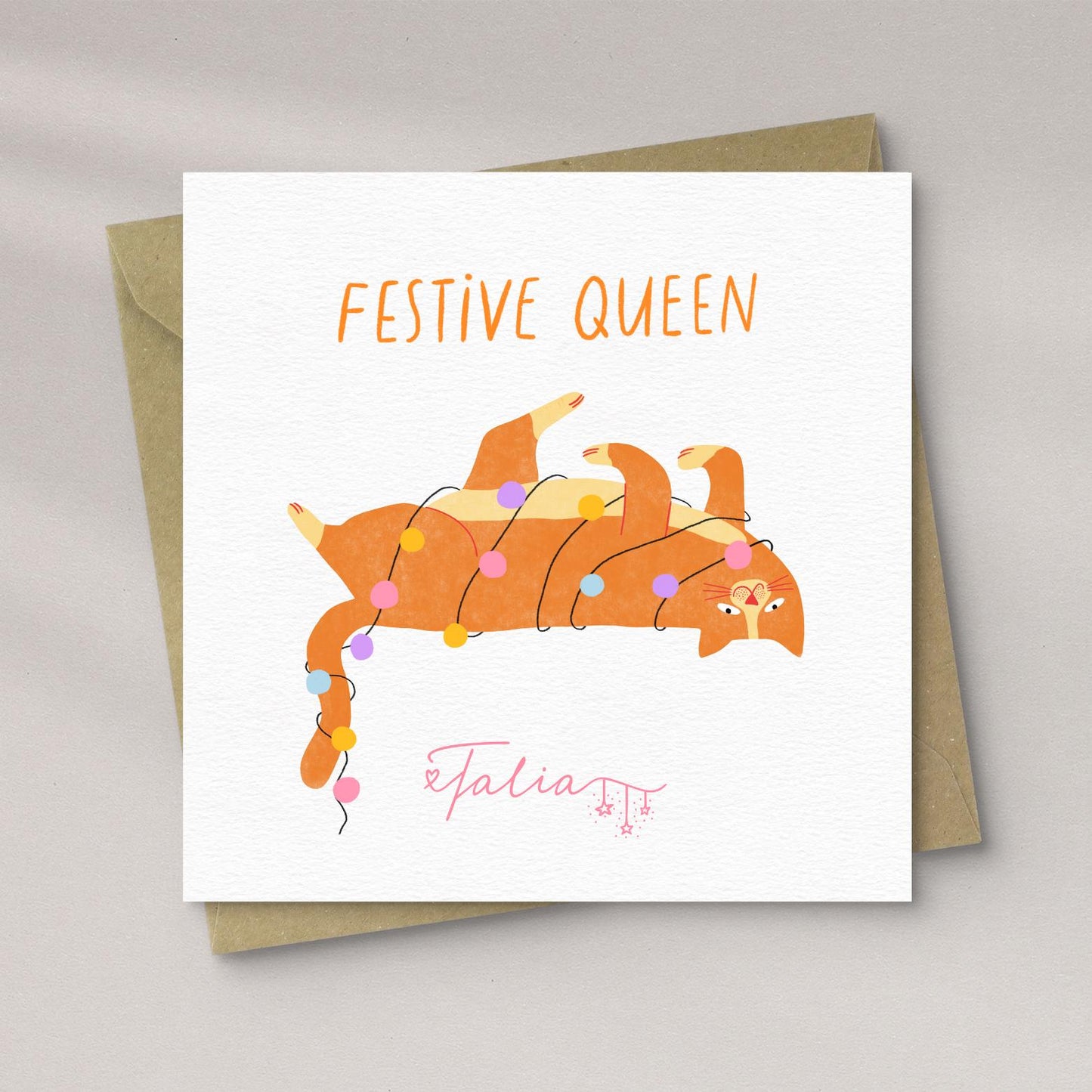 Cat Christmas Card