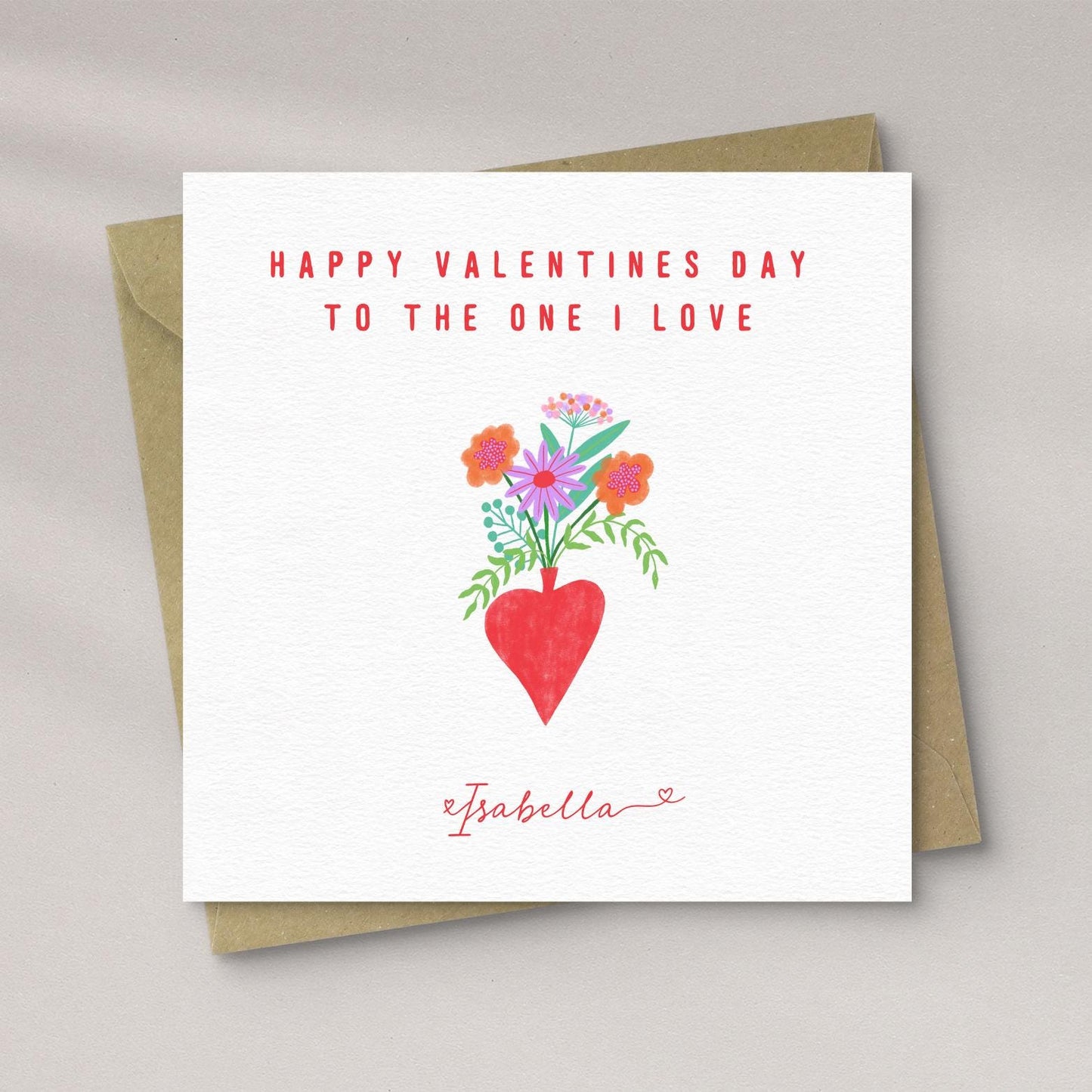 Valentine’s Day Card – Hand-Drawn Floral Heart