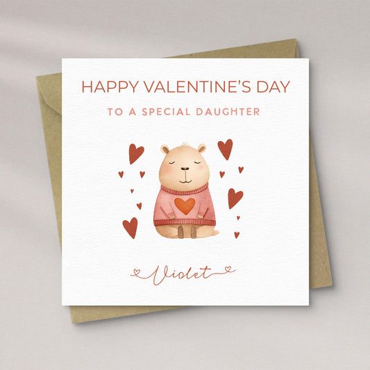 Valentine Capybara Card