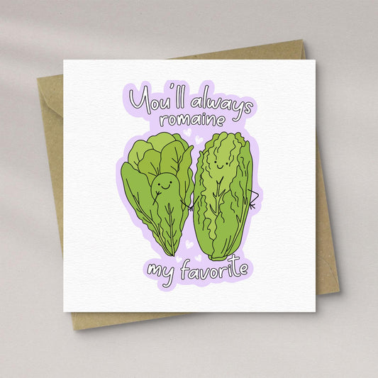 Romaine Lettuce Valentine’s Day Card