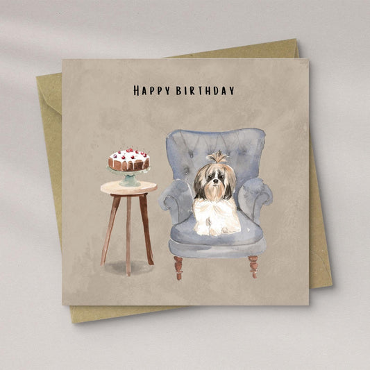 Birthday Card -  Shih Tzu