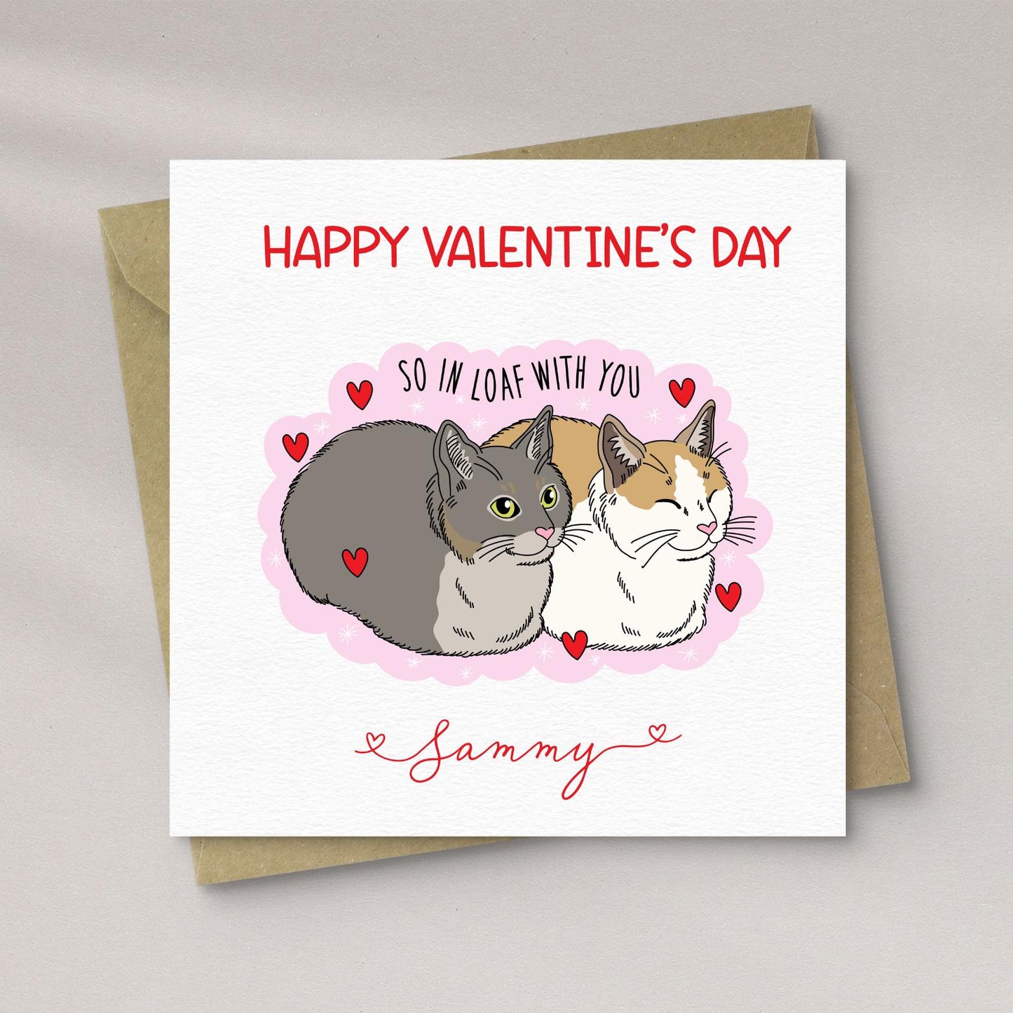 Cat Loaf Valentine’s Day Card