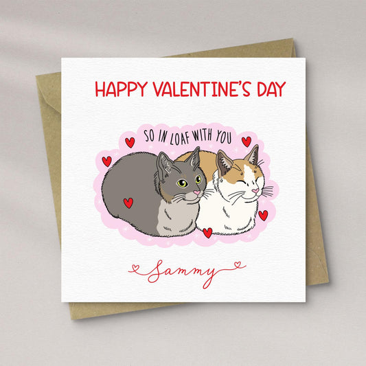 Cat Loaf Valentine’s Day Card