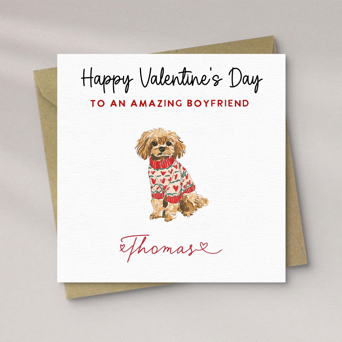 Cockapoo Valentine Card