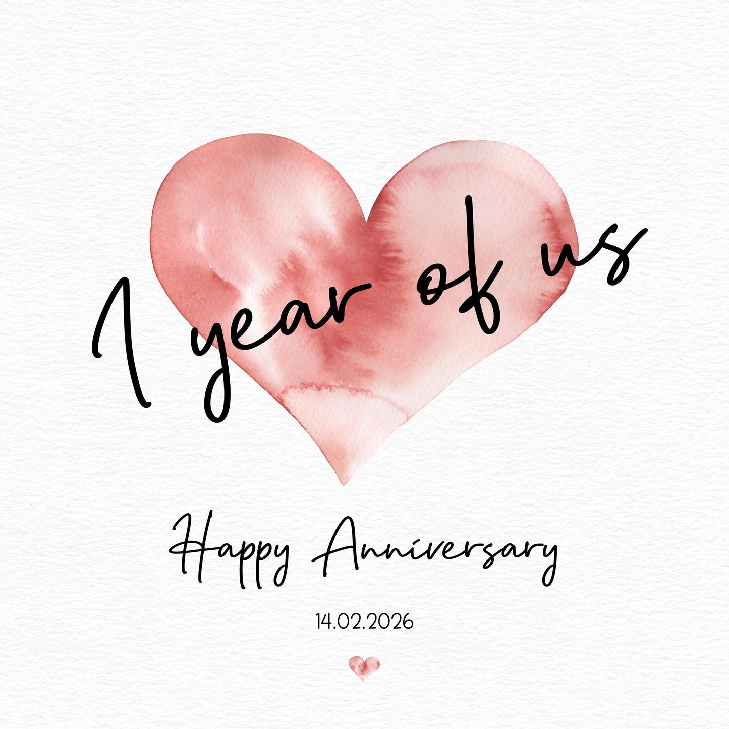 One Years of Us Personalised 1st Anniversary Card
