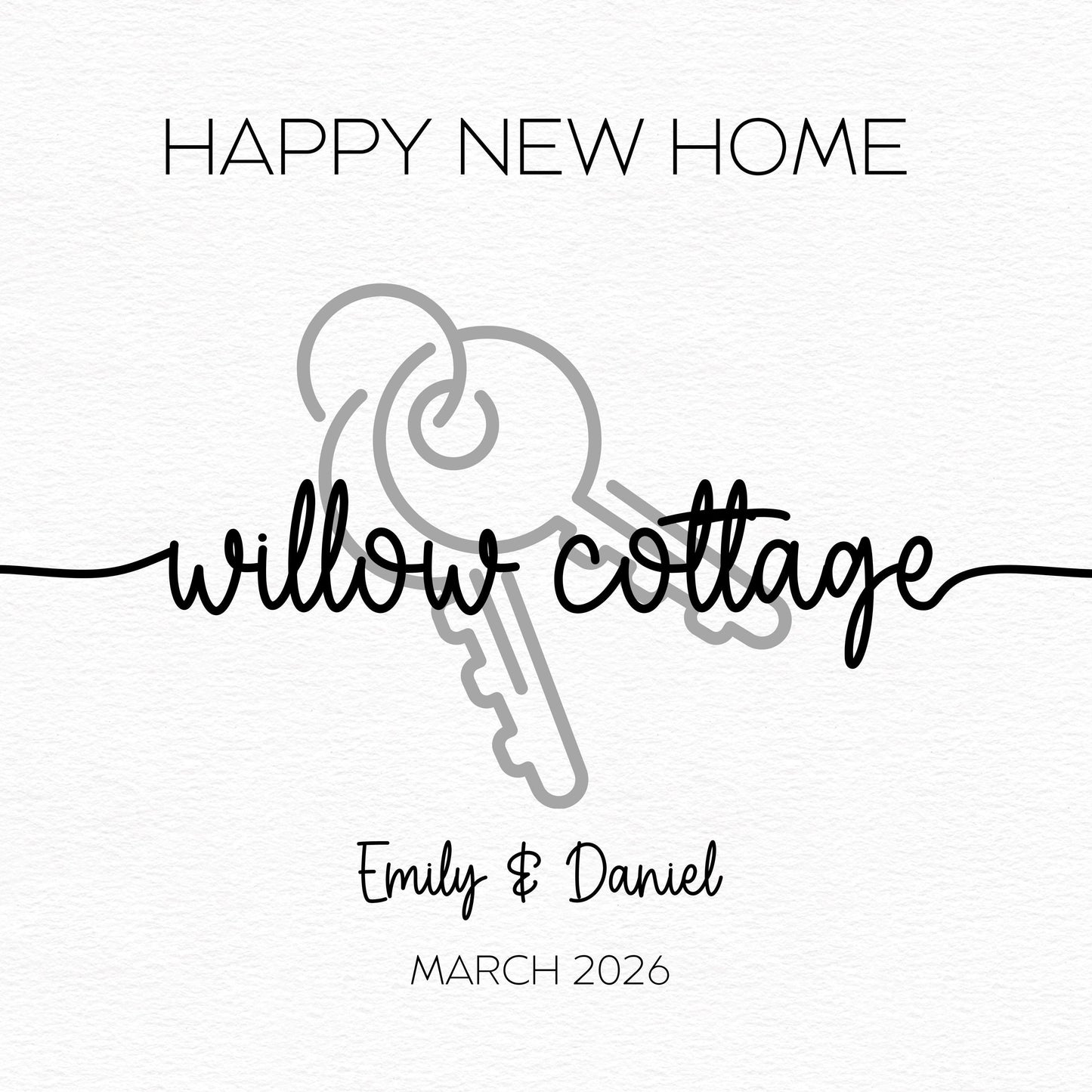 Personalised New Home Card