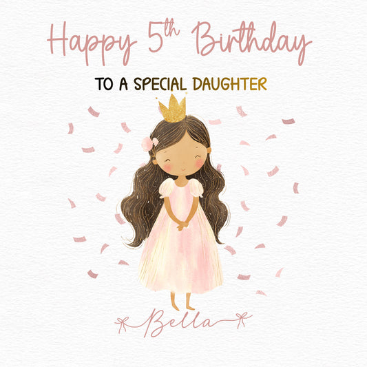 Personalised Princess Birthday Card