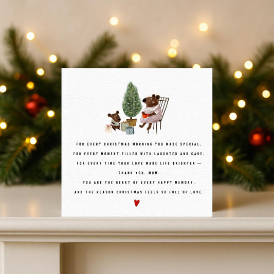 Christmas Card For Mum With Thoughtful Verse