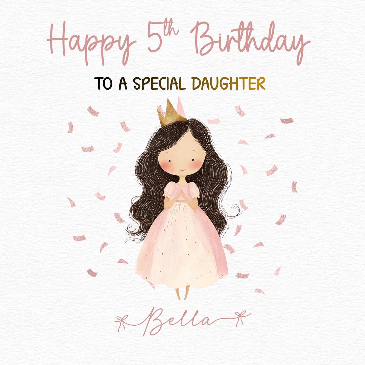 Personalised Princess Birthday Card