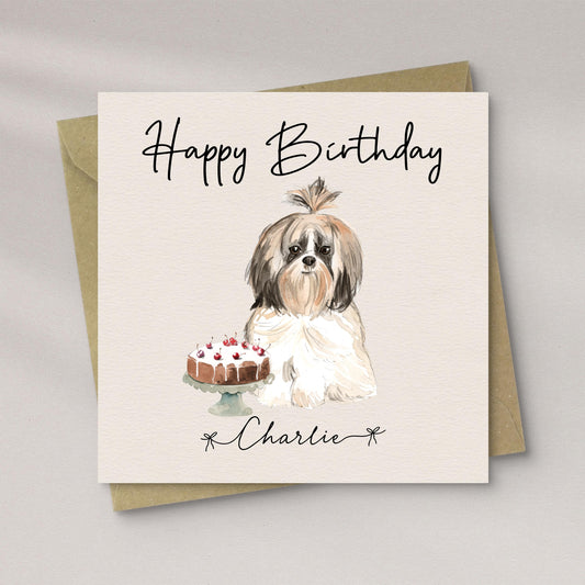 Personalised Shih Tzu Birthday Card